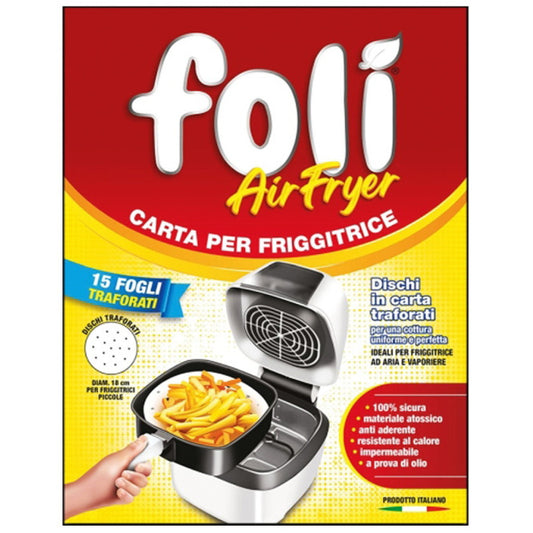 foli' 15 fogli di carta per friggitrice ad aria - diametro 18CM