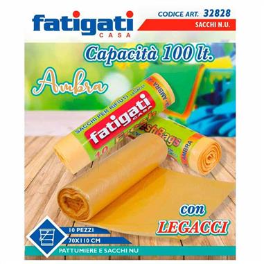 Fatigati Sacchetto Spazzatura Con Legaggi 70 X 110 Diverse colorazioni